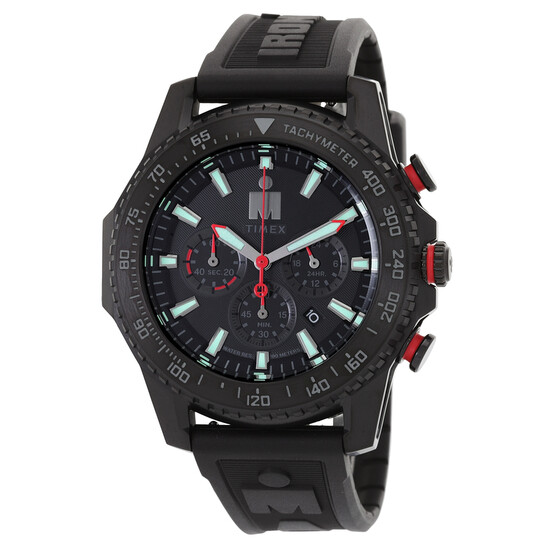 Ronherman × TIMEX WATCH クォーツ腕時計 BLACK Timex Ironman Adrenaline Chronograph Quartz Black Dial Men's
