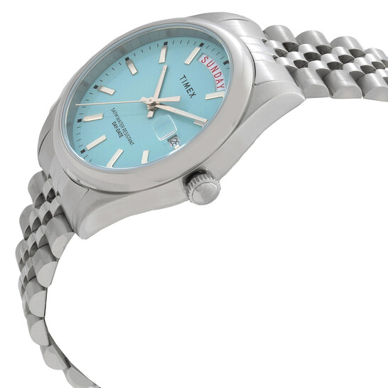 Timex Legacy Day and Date Quartz Blue Dial Ladies Watch