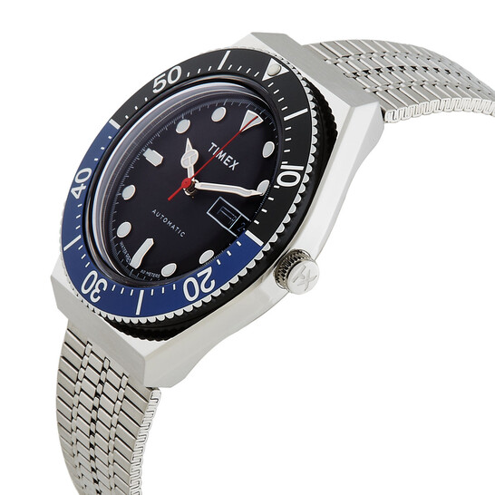 TIMEX M79 ブラック x ブルー　TW2U29500 Timex M79 Automatic 40mm Silver Blue Black | Watches.com