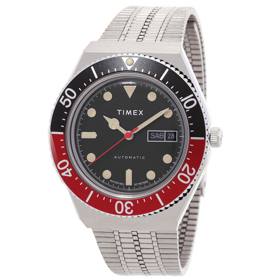 Timex M79 Automatic Black Dial Coke Bezel Men's Watch TW2U83400