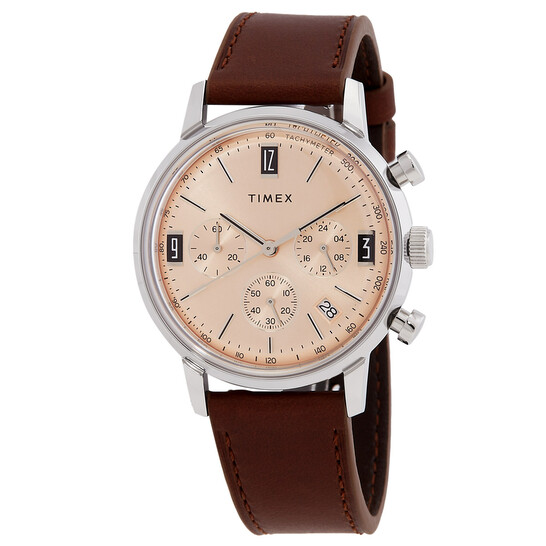 Timex Marlin Chronograph Quartz Rose Gold Dial Men's Watch TW2W51400