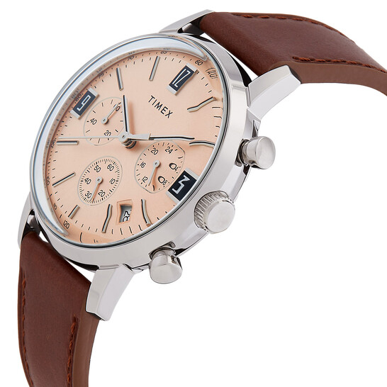 Timex Marlin Chronograph Quartz Rose Gold Dial Men's Watch