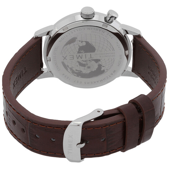 Timex Orologio Timex Marlin Moon Phase da 40 mm con cinturino in pelle TW2W51100