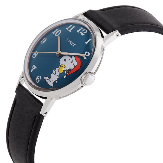 Timex Marlin Snoopy Holiday Hand Wind Blue Dial Unisex Watch