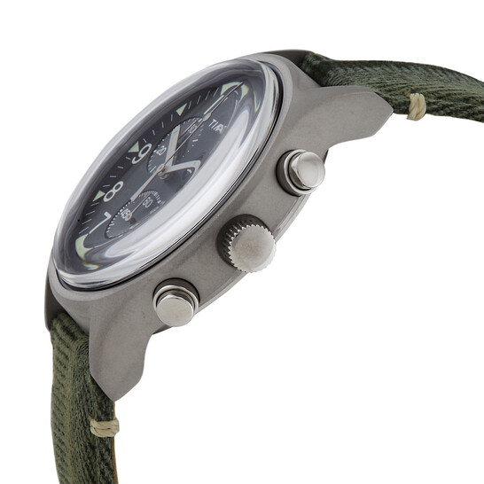 Montre Homme Timex MK1 Chronographe - Cadran Vert, Bracelet Cuir - TW2R68600 - Neuf Avec Étiquettes