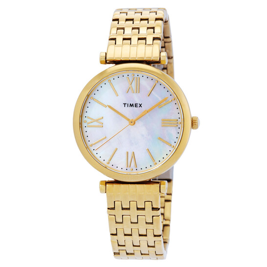 Timex Parisienne Quartz Mother of Pearl Dial Ladies Watch  display picture 3