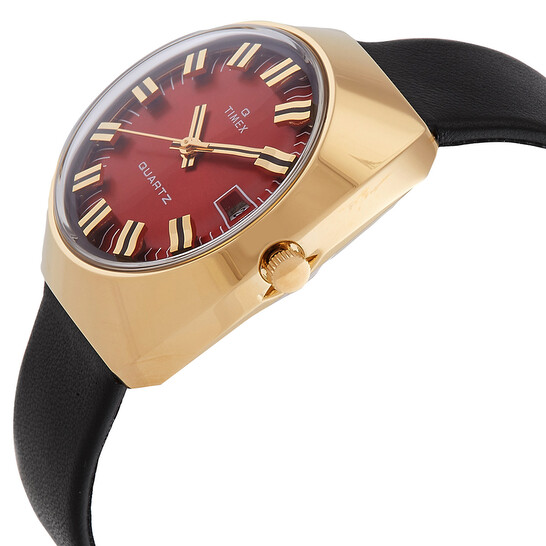 Timex Q 1972 Reissue Quartz Burgundy Dial Men's Watch TW2V25400