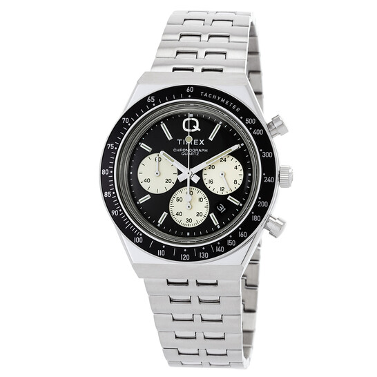 Timex Orologio Uomo Digitale Quarzo TW2V42600VQ – Cronografo Con Bracciale Acciaio Inox, Tachimetro E Data – Ispirato Agli Anni '70