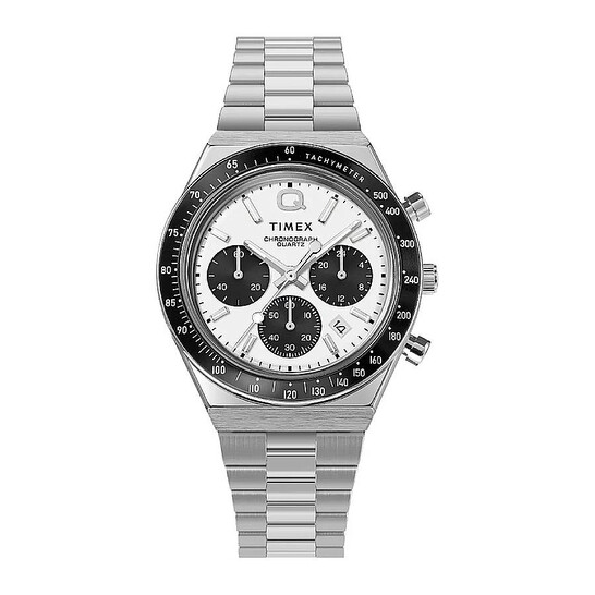 Timex Q Chronograph Quartz White Dial Men's Watch TW2W53300