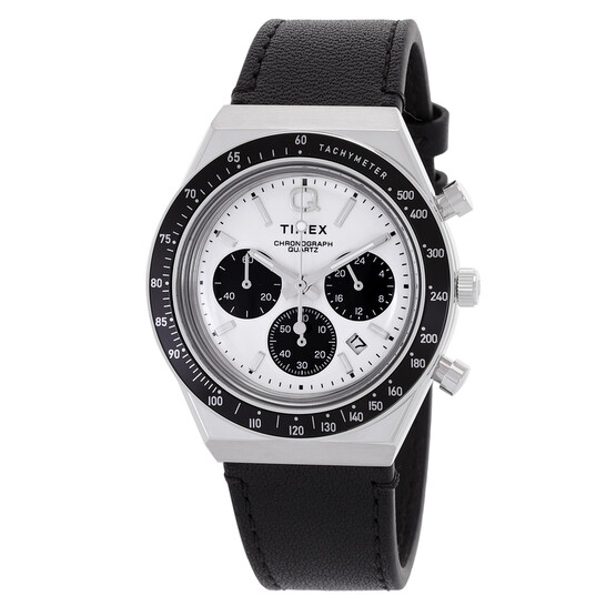 Timex Q Chronograph Quartz White Dial Men's Watch TW2W53400