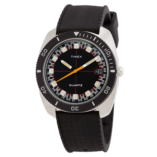 Timex Q Reissue 1971 Quartz Black Dial Men's Watch TW2W22400