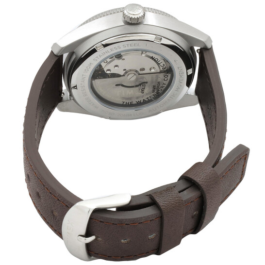 Timex Orologio Uomo Automatico Al Quarzo: TW2V24700 – Design Casual Con Cinturino In Pelle Marrone, Cassa In Acciaio E Quadrante Verde. Stile Americano Classico E Affidabile. - 3
