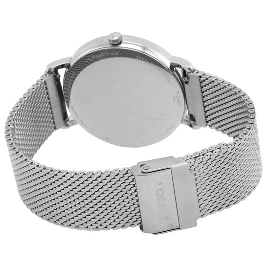 Tissot Everytime Gent Green Dial Silver Mesh Bracelet Watch for Men - T143.410.11.091.00