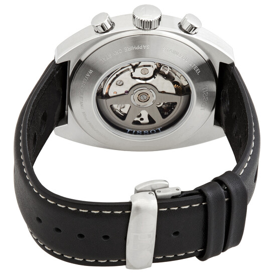 Tissot Orologio Automatico Cronografo T1244271605100 - Quadrante Nero Cinturino Pelle