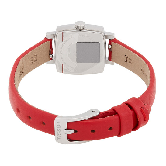 Tissot Lovely Square Valentines Quartz Diamond Silver Dial