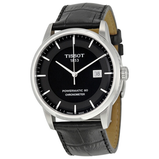 Tissot Luxury Automatic Stainless Steel Black Dial Men's