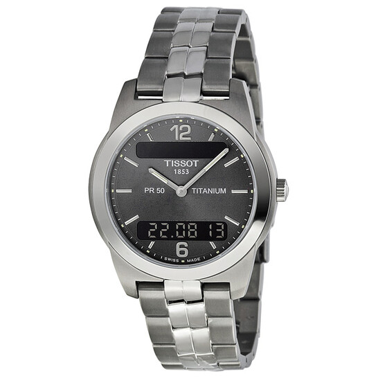 Tissot PR 50 Titanium Analog/Digital Grey Men's Watch T34.7.487.62