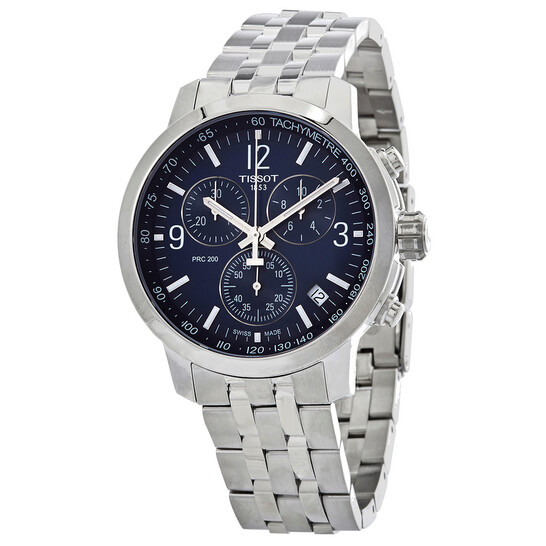 Tissot PRC 200 Chronograph Quartz Blue Dial Men's Watch T114
