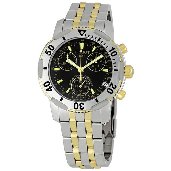 tissot PRS 200 アキラ Tissot PRS 200 Men's Quartz Chronograph Black Dial Watch
