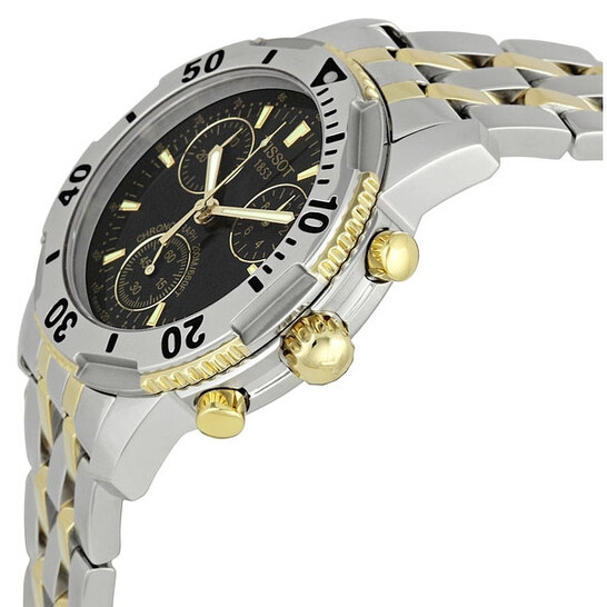 Tissot PRS 200 Chronograph Quartz Black Dial Men's Watch