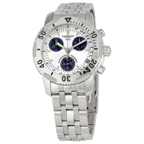 時計 TISSOT PRS 200 CHRONOGRAPH silver Tissot Men's PRS 200 Silver Chronograph Dial 41mm Watch T067