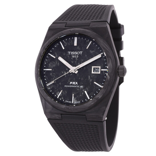 Tissot PRX 35mm Powermatic 80 ブラック PRX Powermatic 80 Carbon
