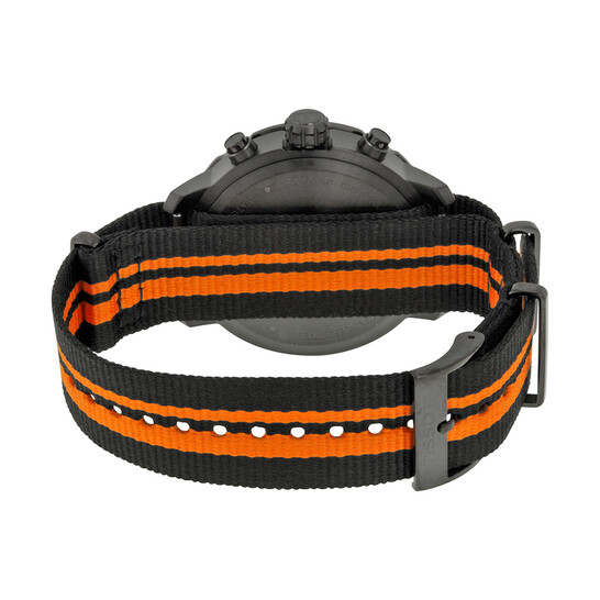 Tissot Quickster Chronograph Black Dial Black and Orange Synthetic Nylon  Men's Sports Watch T0954173705700