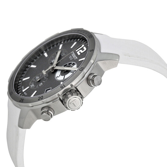 Tissot Quickster Grey Dial White Silicone Men's Watch T0954491706700
