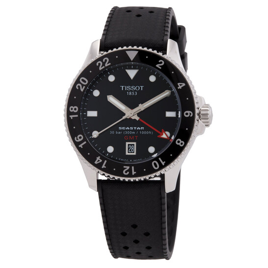Tissot Seastar 1000 Quartz GMT Black Dial Men's Watch T120.852.17