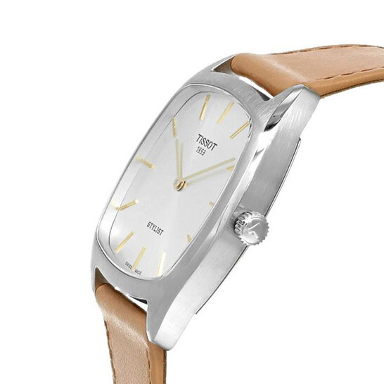 Tissot Stylist Quartz Silver Dial Ladies Watch T1599091603100
