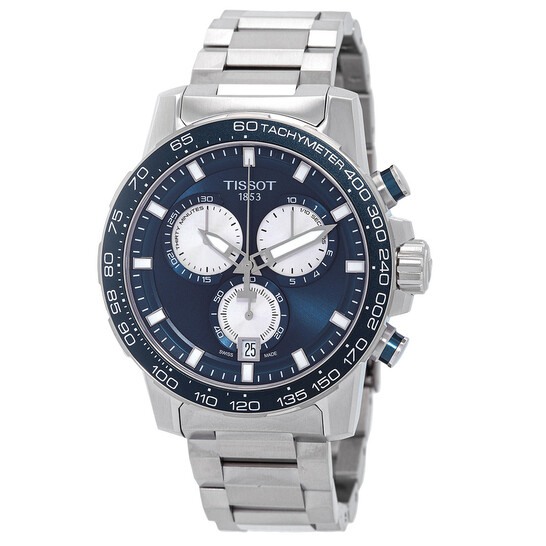 Tissot Supersport Chrono Blue Dial Brown Leather Strap Watch For Men - T125.617.16.041.00 main image 1
