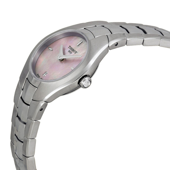 TISSOT WOMEN’S T-round mother of pearl watch, 25mm Tissot Lovely Round White Mother-of-Pearl Dial Stainless  main image 3
