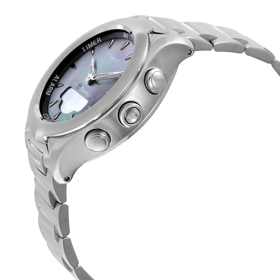 【美品】TISSOT T-TOUCH T075220A PEARLDIAMOND Tissot T-Touch Solar Lady Mother of Pearl Dial Ladies Watch