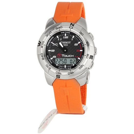 TISSOT  オレンジ T081.420.97.057.02 Aluminum Orange Rubber Strap T-Race Mens