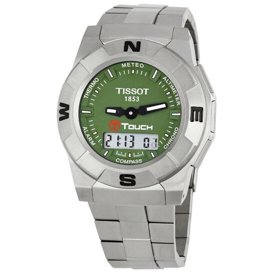 Tissot T-Touch Treck Perpetual Alarm World Time Quartz Men's Watch 