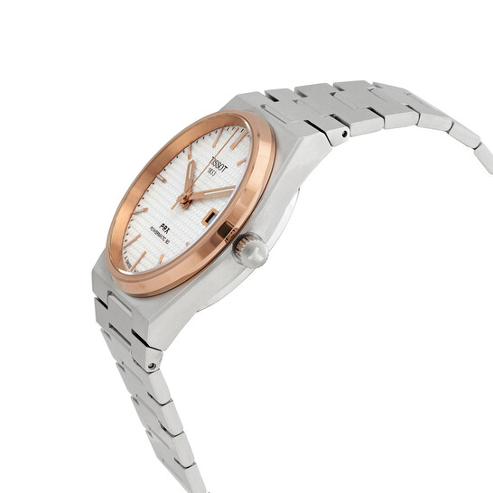 Tissot PRX Powermatic 80 T137.407.21.031.00 – Orologio Uomo Acciaio 316L PVD Oro Rosa, Quadrante Indice, Data, Bracciale Intercambiabile - 6
