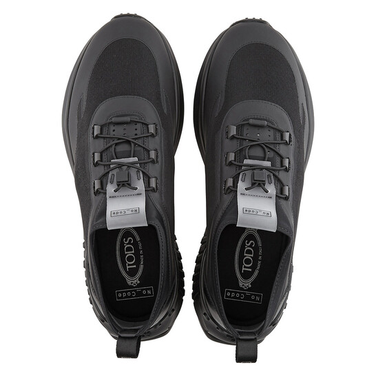 Tod's No_Code J Men's Dark Tar Low Top Sneakers, Brand Size