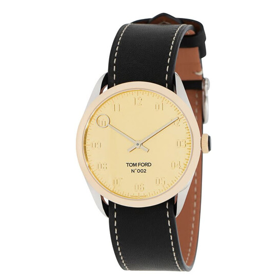 Tom Ford 002 Quartz Gold Dial Men's Watch TF0120197081 BLA