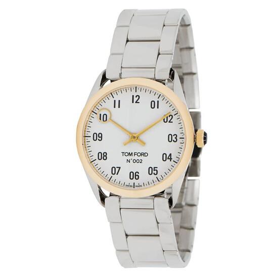 TOM Tom Ford 002 Quartz White Dial Ladies Watch TF0120157529
