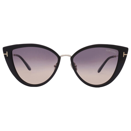 Tom Ford Angelica Smoke Gradient Cat Eye Ladies Sunglasses 