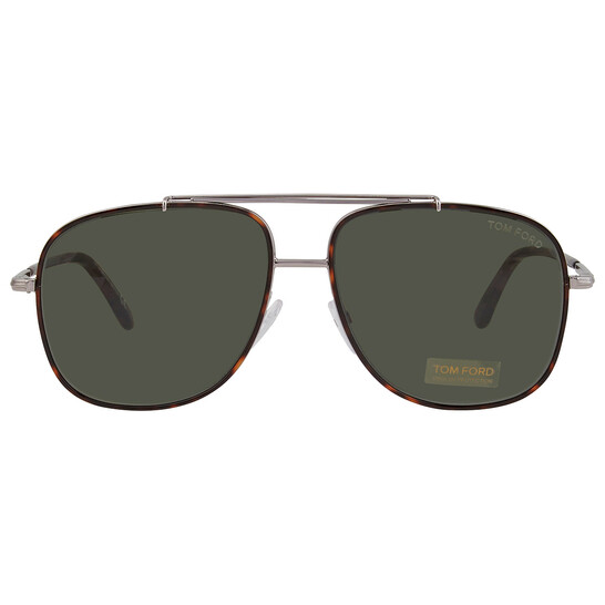 Tom Ford Benton Green Pilot Men's Sunglasses FT0693 14N 58