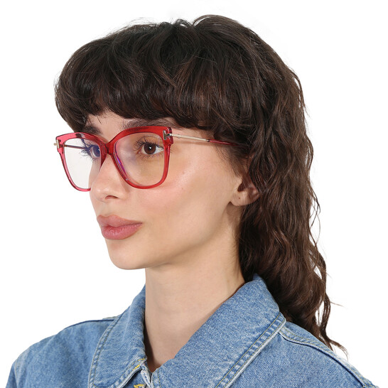 Tom Ford Blue Light Block Butterfly Ladies Eyeglasses FT5704-B 066 54 - 546x546 Image #2