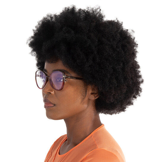 TOMFORD セフラフリントシッフカトホルタ S0435ICL079G 7NW01 Tom Ford Blue Light Block Butterfly Ladies Eyeglasses FT5907