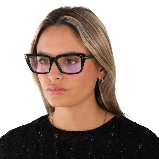 Tom Ford Blue Light Block Cat Eye Ladies Eyeglasses FT5894-B 001