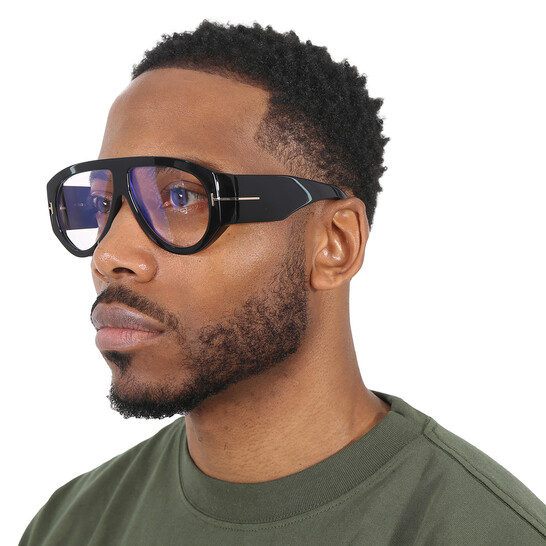 Tom Ford Blue Light Block Pilot Men's Eyeglasses FT5958-B 001 60