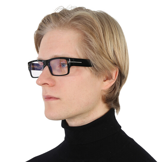 Tom Ford Blue Light Block Rectangular Men's Eyeglasses
