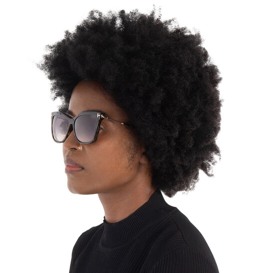 Tom Ford Blue Light Block with Grey Gradient Clip-On Cat Eye