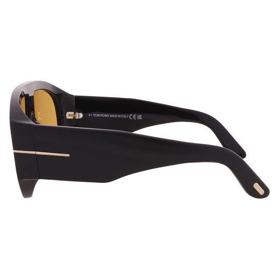 【関税込み】TOM FORD ブラウン Bronson サングラス Tom Ford BRONSON FT 1044 Shiny Black/Brown (01E) Sunglasses