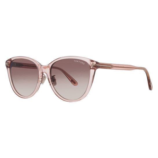 Tom Ford Brown Gradient Oval Ladies Sunglasses FT1055-K 72F 