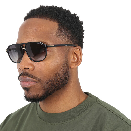 Tom Ford Bruce Smoke Gradient Navigator Men's Sunglasses